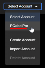 Select the wallet account