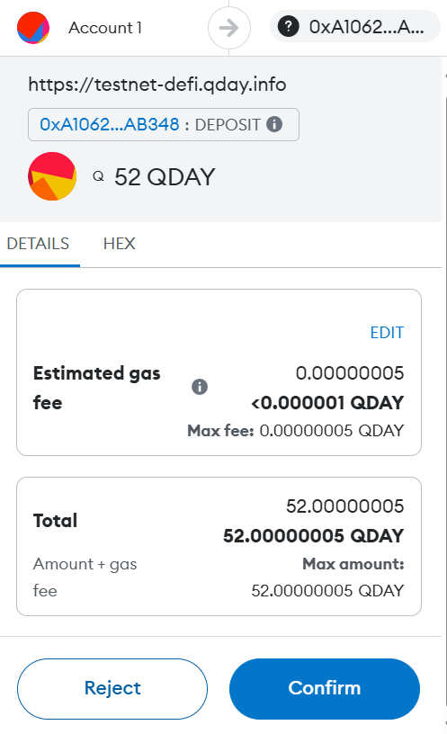 Metamask 确认兑换