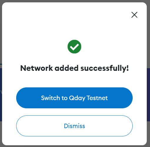 Switch to QDay Testnet in MetaMask