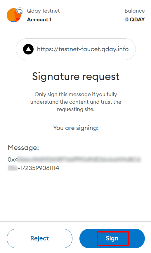 MetaMask Signature