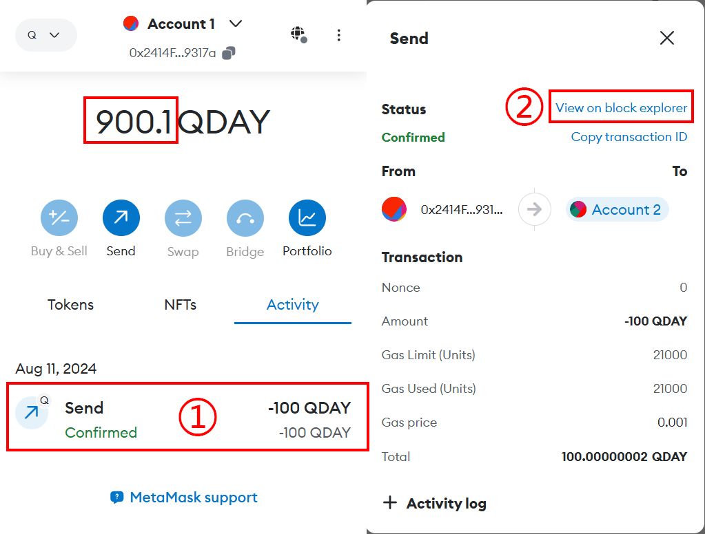 View Transaction Status